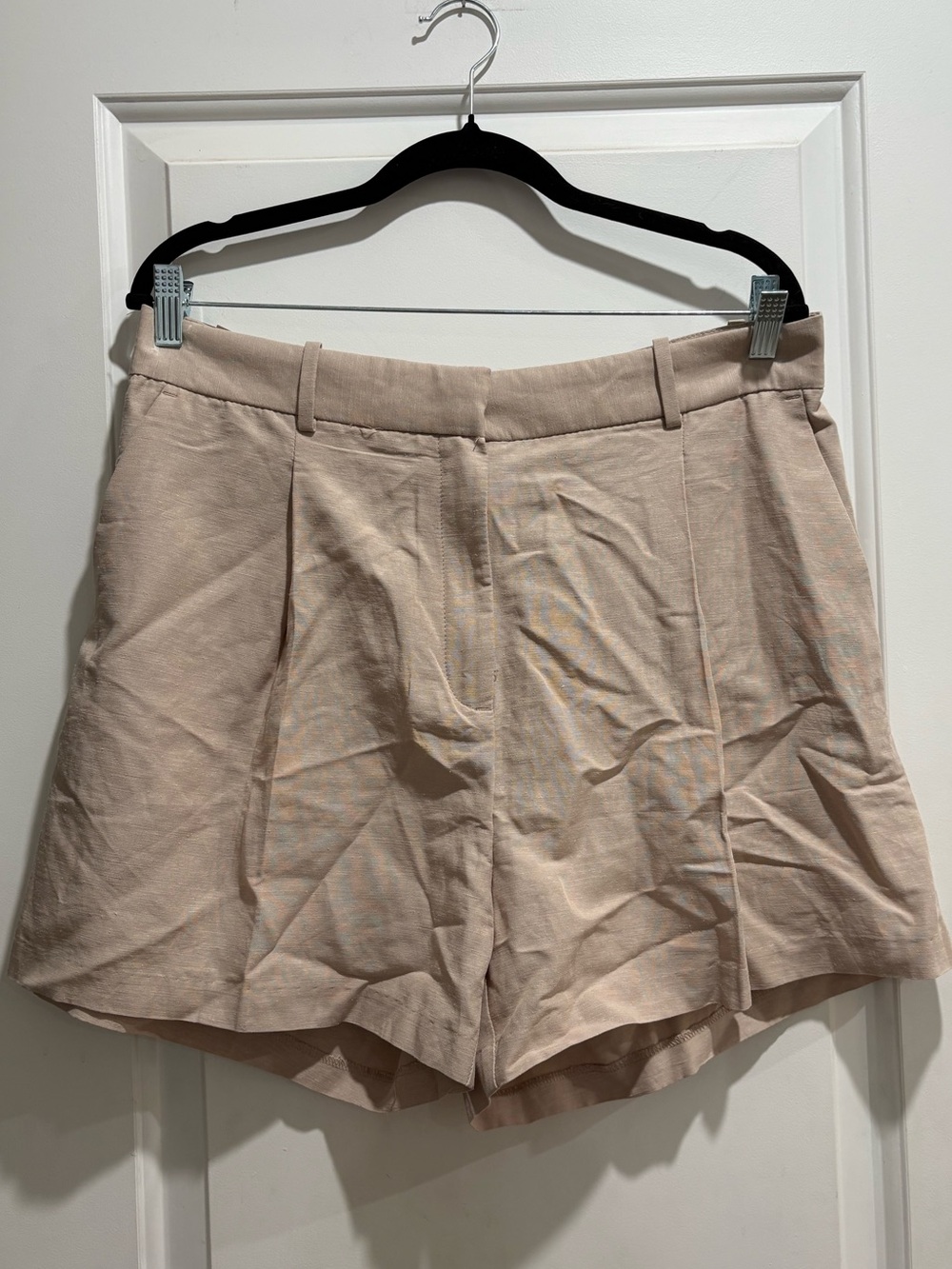 Linen blend shorts
